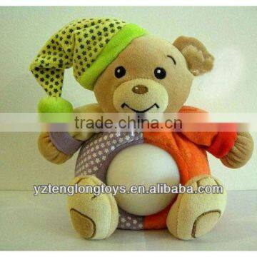 Hat Wearing Bear Toys LED Plush Night Light Toys