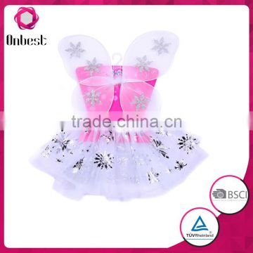 Newborn white ballet tutu dress birthday/ fairy wing set white wing costumes for baby girls