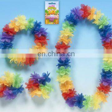 4 Piece Hawaiian Beach Lei Hula Girl Party Flower Garland Fancy Dress Costume