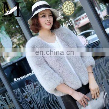 2016 Colorfur Genuine Fox Fur Coat Short Style Winter Coat Fashion photo-6