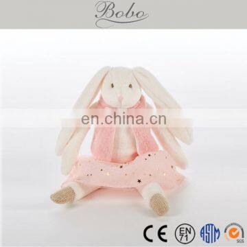 2017 Dressing custom soft plush toy rabbit with clothing