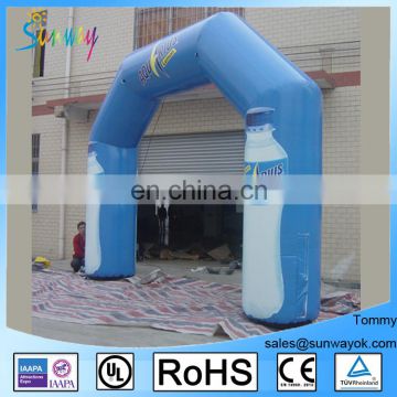 Light Blue Inflatable Arch / Archway With Painting For Advertising