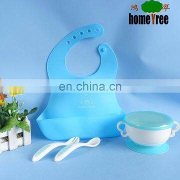 plastic dinner set Baby food plate for kids with knife and fork