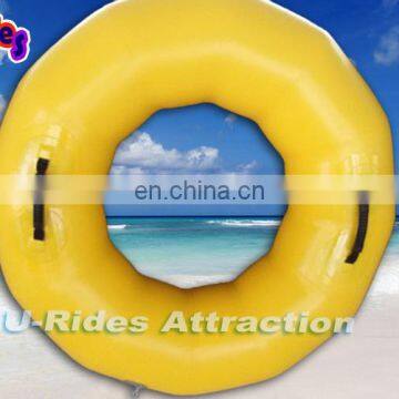 Giant Yellow Inflatable Water Swimming Tube Rings For Sale