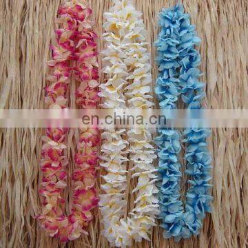 Carnival party blue hawaii flower necklace lei HAI-0009