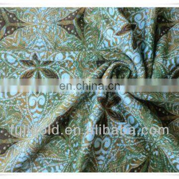 rayon / viscose knitted printed fabric