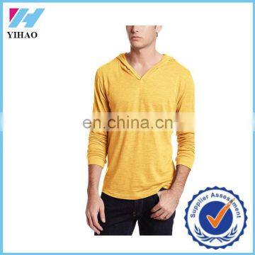 Trade assurance Yihao Men's Pullover V-Neck Slub Hoodie