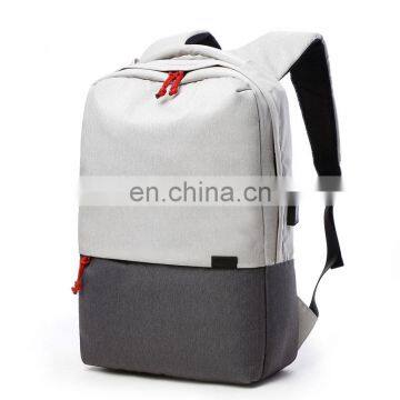 two color simple design backpack melange velvet bag from Guangzhou manufacturer