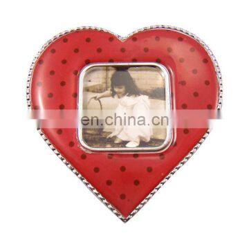 Wholesale Customized Heart-shaped Handmade Factorymade Quality High Quality Fridge Photo Frame For Home decoration, ABS material