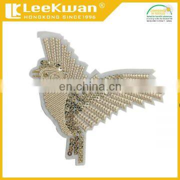 Custom Full Embroidered Patch /Hummingbird Ruby Red Throat Iron On Applique photo-3