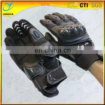 Custom Logo Band Genuine Goat Leather Motorbike Glove