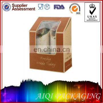 custom print cardboard pvc window packaging tortilla box