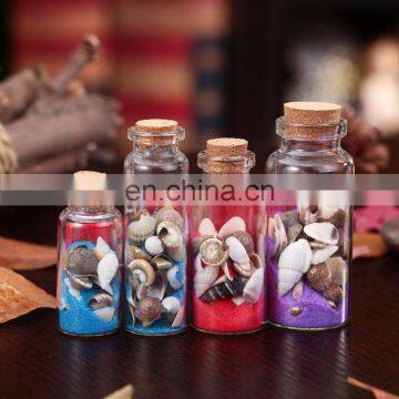 shell drift lucky glass bottles for sand art starfish sea wishing bottle for birthday gifts