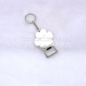 Cat paw shaped bottle opener keychain, corporate gifts, can be customized