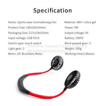 Mini Electric USB Fan Portable Sports Rechargeable Hanging Neck Fan photo-4