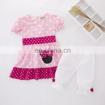 Lovely Toddler Girls Summer Sets Cartoon Style Children Clothes Outfit