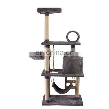 China Customized Design Plush Wooden Pet Condo Tower Supplier Furniture Factory Toys Cat Scratcher Tree House Tower photo-5