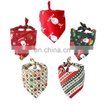 Wholesale Cotton Christmas Style Christmas Dog Bandana