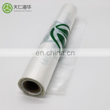 custom logo eco-friendly biodegradable clear bags on roll for fruits vegetables