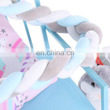 Nursery Cradle Decor Knotted Braided Junior Bed Sleep Safety Padded Plush Cushion /Baby Crib Bumper Plush for Newborn Gift photo-4