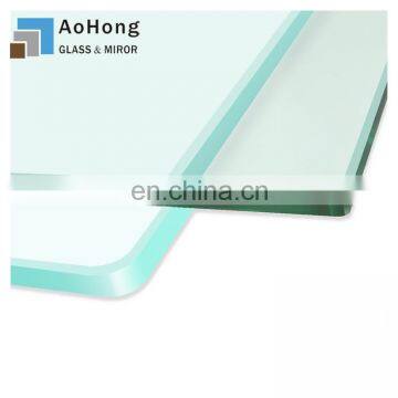 Hebei Tempered Glass Flat Architectural Iso Curved Tempered Glass , Curved Glass for Construction