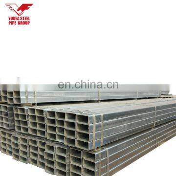 75x75 galvanized square pipe, ASTM A53 galvanized square and rectangular tube, hot dipped galvanized steel hollow sections