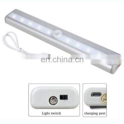 2W USB Charging Rechargeable Motion Sensor Led Wardrobe Rail Light photo-2