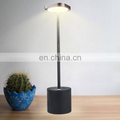 Amazon Custom Aluminum Acrylic Battery Rechargeable Lamp Restaurant Decorative LED Side Table Lamp photo-4