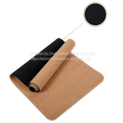 Rubber Cork Yoga Mat Eco Friendly Non Slip Natural Factory Price Custom OEM Logo Printing photo-4