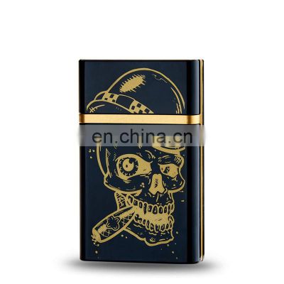 Wholesale ABS Heating coil cigarette Case With Usb Electronic Lighter