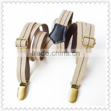 New man leather clips suspender