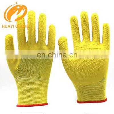 Best quality wholesale cheap 13G polyester black foam latex garden work safety glove