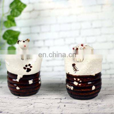 Creative cute animals home decoration for children ceramic crafts