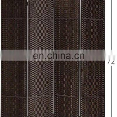 4 Panel wood room divider screen