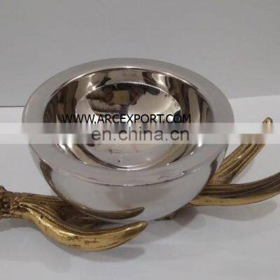 Brass Antique Leaf Bowl photo-5