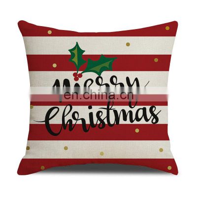 Factory Supply Red Wholesale New Year Gift Decorative Merry Pillow Case Christmas