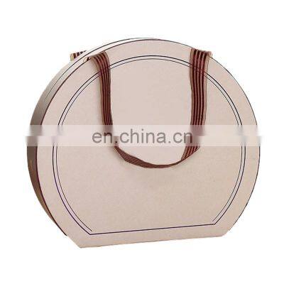 High End Round Essence Facial Serum Packaging Box Velvet EVA Foam Liner With Ribbon Handle Luxury Cosmetic Verpackung