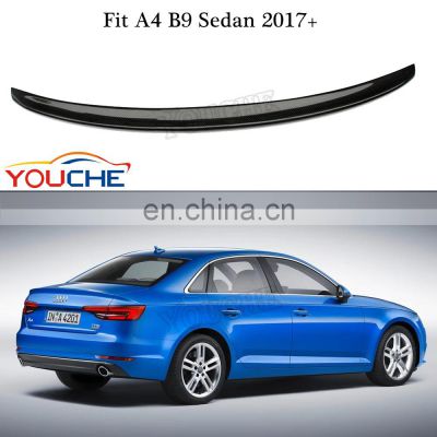 S4 style rear trunk wings spoiler for Audi A4 B9 2017+