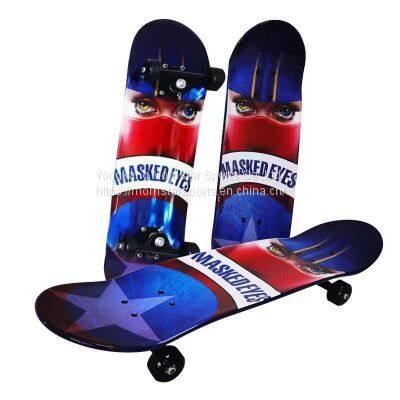 Customized Graphic Plastic Cruiser 28inch Double Kick Surf Longboard Skateboard photo-2
