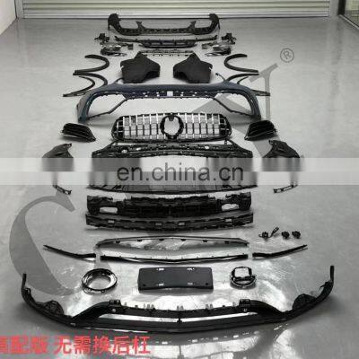 CLY 2020+ Bodykit For Benz GLC SUV Modified GLC63S AMG Front Car Bumper With Grille Front Rear Wheel Arch Diffuser With Tips photo-2