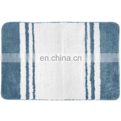 Jacquard microfiber bath mats stripe floor bath mats for bathroom