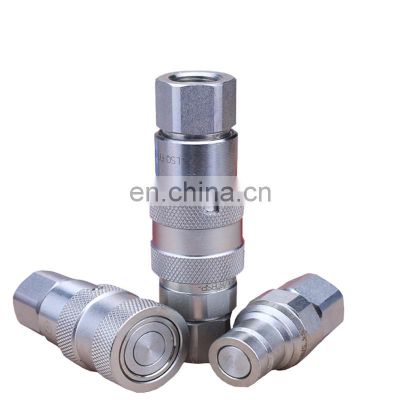 flat face quick Coupling Type High Pressure Stainless Steel Hydraulic Quick Coupling