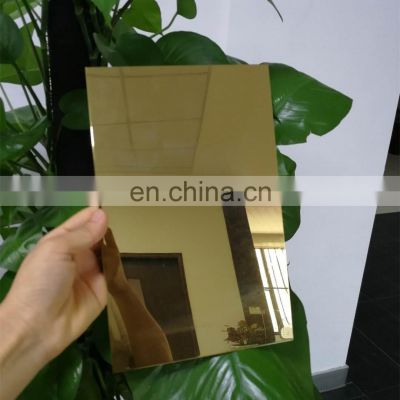 316l gold mirror stainless steel sheet  8k golden mirror color decorative stainless steel sheet