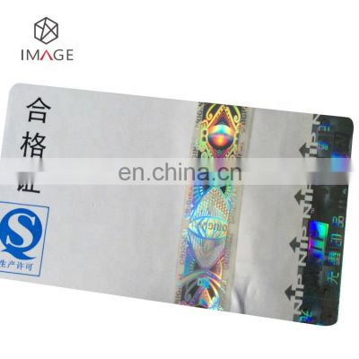 Spool Form Silver De-metalized Holographic Foil Strip for Printed Paper Label