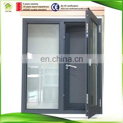 Latest Custom Made Security Frame Designs Contemporary House Aluminum Double Glazed Casement Windows photo-2