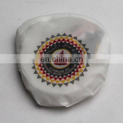 Round Hand Fans Wholesale Mini Nylon Foldable Plastic Hand Fan With White Side photo-3