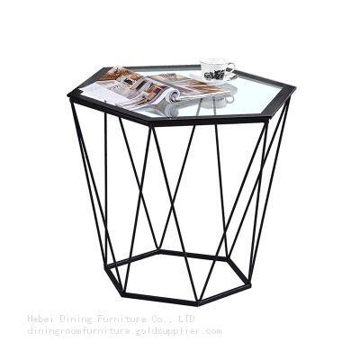 Hollow Wire Table with Glass Top DT-G22