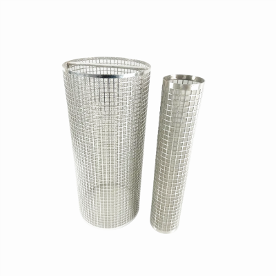 Wholesale 304 Stainless Steel Woven Wire Mesh Screen Cylinder Filter Tube For Liquid Fitration