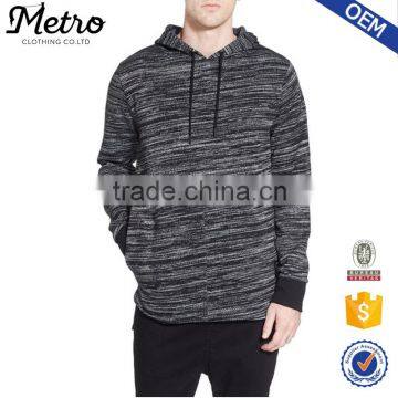 Custom Space Dye French Terry Knit Pullover Hoodies For Mens