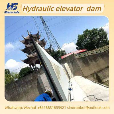 Customized landscape hydraulic dam factory, hydraulic steel dam, hydraulic engineering, bottom shaft driven flip steel dam gate, compression hinge dam